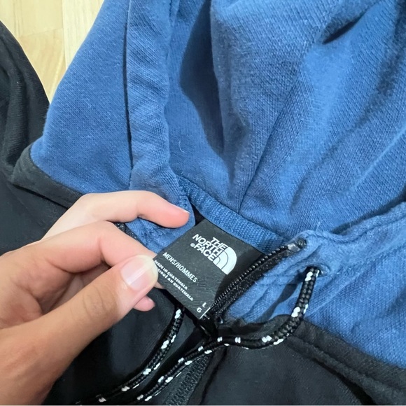 Mens Blue The North Face Quarter Zip Fleece Hoodie 1/4 Zip Size Large - Picture 5 of 6